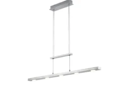 LED Pendelleuchte LACAL Silber dimmbar & höhenverstellbar, Breite 100cm