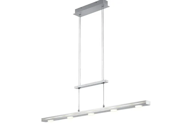 LED Pendelleuchte LACAL Silber dimmbar & höhenverstellbar, Breite 100cm
