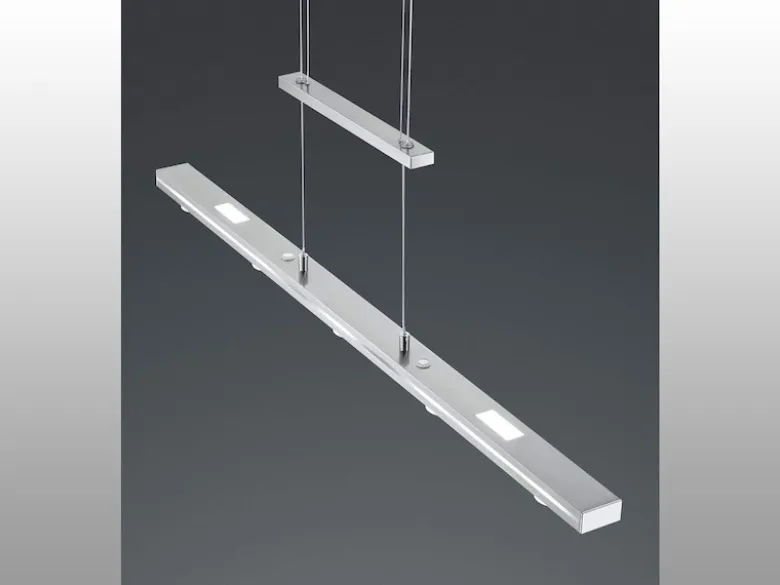 LED Pendelleuchte LACAL Silber dimmbar & höhenverstellbar, Breite 100cm