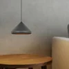 LED Pendelleuchte LAGUNA 1-flammig, höhenverstellbar, Schwarz Ø 18cm
