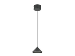LED Pendelleuchte LAGUNA 1-flammig, höhenverstellbar, Schwarz Ø 18cm