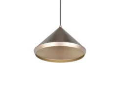 LED Pendelleuchte LAGUNA 1-flammig, höhenverstellbar, Coffee Ø 18cm