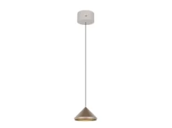 LED Pendelleuchte LAGUNA 1-flammig, höhenverstellbar, Coffee Ø 18cm