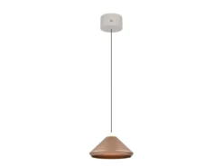 LED Pendelleuchte LAGUNA 1-flammig, höhenverstellbar, Coffee Ø 30cm