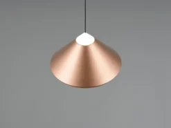 LED Pendelleuchte LAGUNA 1-flammig, höhenverstellbar, Coffee Ø 30cm