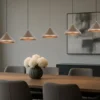 LED Pendelleuchte LAGUNA 5-flammig, höhenverstellbar, Coffee, Breite 123cm