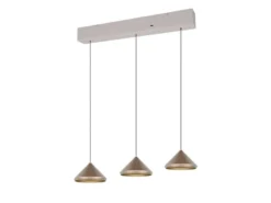 LED Pendelleuchte LAGUNA 3-flammig, höhenverstellbar, Coffee, Breite 70cm