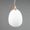 LED Pendelleuchte Lampenschirm Metall/Holz Weiß dimmbar, Ø 40cm