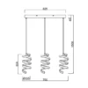 LED Pendelleuchte LAOLA in 3 Stufen dimmbar Silber Chrom, Breite 62cm