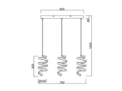 LED Pendelleuchte LAOLA in 3 Stufen dimmbar Silber Chrom, Breite 62cm