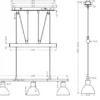 LED Pendelleuchte LEVISTO Silber 3-flammig höhenverstellbar bis 160cm, B: 60cm
