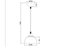 LED Pendelleuchte Metall Schwarz Gold mit Drahtgeflecht, Ø 18cm