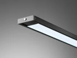 LED Pendelleuchte METZ Schwarz dimmbar & höhenverstellbar, Breite 160cm