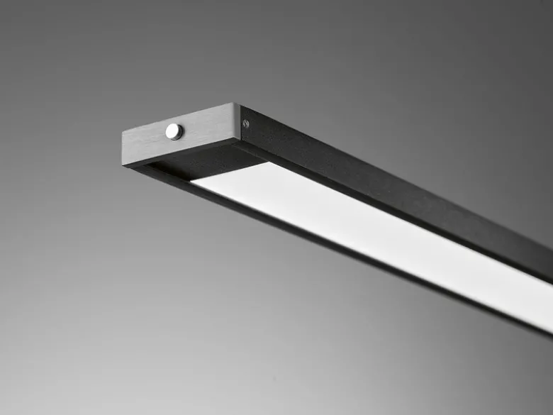 LED Pendelleuchte METZ Schwarz dimmbar & höhenverstellbar, Breite 160cm