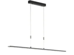 LED Pendelleuchte METZ Schwarz dimmbar & höhenverstellbar, Breite 160cm