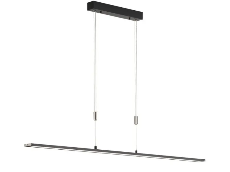 LED Pendelleuchte METZ Schwarz dimmbar & höhenverstellbar, Breite 160cm