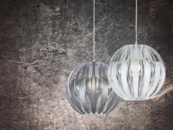 LED Pendelleuchte mit Acryl Kugel Lampenschirm, Transparent Ø 30cm