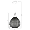 LED Pendelleuchte mit Drahtgeflecht Lampenschirm Altmessing, Ø 26cm