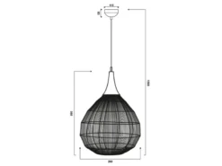 LED Pendelleuchte mit Drahtgeflecht Lampenschirm Altmessing, Ø 26cm