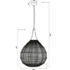 LED Pendelleuchte mit Drahtgeflecht Lampenschirm Altmessing, Ø 42cm