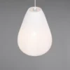 LED Pendelleuchte mit gemustertem Stoff Lampenschirm Weiß, Ø 35cm