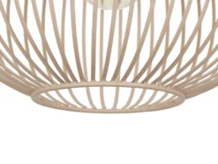 LED Pendelleuchte mit Gitter Lampenschirm Beige, Ø 33cm