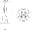 LED Pendelleuchte mit Glas Chrom in Rauchglas Optik & Kristallbehang Ø 40cm