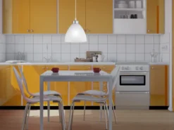 LED Pendelleuchte mit Glas Lampenschirm in Weiß, Ø 20cm