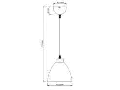 LED Pendelleuchte mit Glas Lampenschirm in Weiß, Ø 20cm