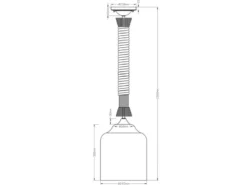 LED Pendelleuchte mit Glasschirm und Hanfseil Abhängung, Ø 24,5cm