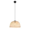 LED Pendelleuchte mit Korbgeflecht Lampenschirm aus Bambus, Ø 40cm