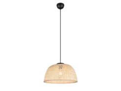 LED Pendelleuchte mit Korbgeflecht Lampenschirm aus Bambus, Ø 40cm