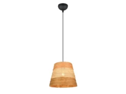 LED Pendelleuchte mit Lampenschirm aus mehrfarbigem Papiergarn, Ø 30cm