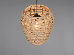 LED Pendelleuchte mit Lampenschirm geflochten aus Wasserhyazinthe, Ø 29cm