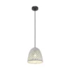 LED Pendelleuchte mit Lampenschirm Metall Silber, Ø 20cm