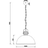 LED Pendelleuchte mit Metall Lampenschirm und Holzelement, Ø 45cm