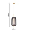 LED Pendelleuchte mit Rauchglas 1-flammig Metall Messing, Ø 22cm