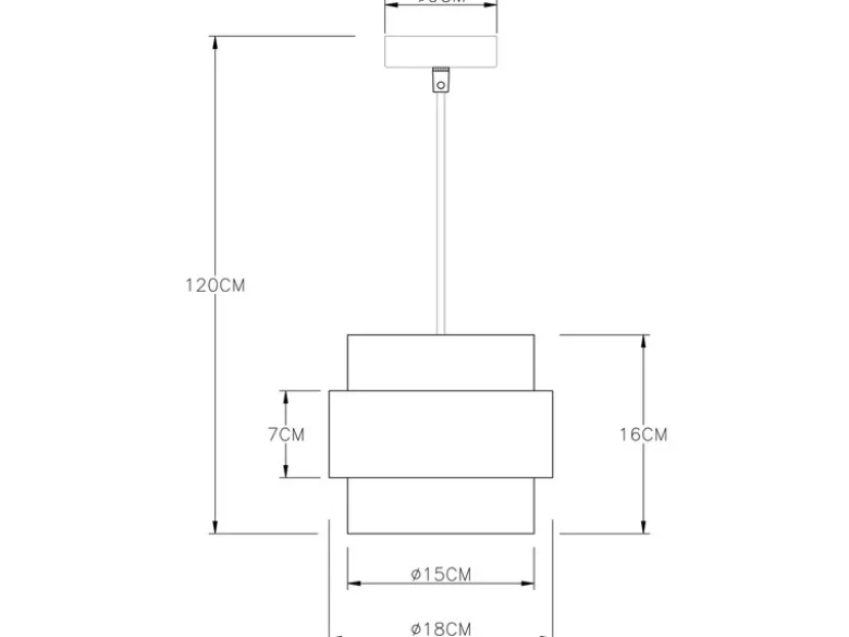 LED Pendelleuchte mit Rauchglas Lampenschirm und Messingring, Ø 18cm