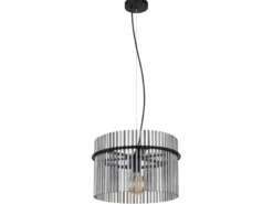 LED Pendelleuchte mit Rauchglas Stäben, Ø 40cm