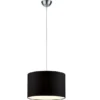 LED Pendelleuchte mit Stoffschirm Schwarz, Ø 40cm