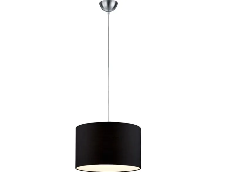 LED Pendelleuchte mit Stoffschirm Schwarz, Ø 40cm
