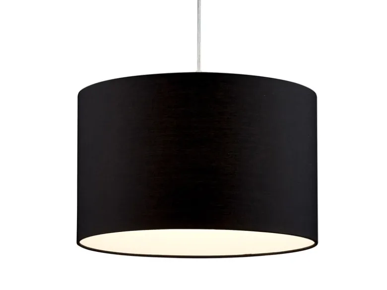 LED Pendelleuchte mit Stoffschirm Schwarz, Ø 40cm