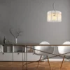 LED Pendelleuchte mit transparenten Echtglas Stäben, Ø 40cm