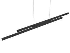 LED Pendelleuchte ODIO modern Metall Schwarz lang, Breite 110cm
