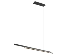 LED Pendelleuchte ODIO modern Metall Schwarz lang, Breite 110cm