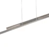 LED Pendelleuchte ODIO modern Metall Silber lang, Breite 110cm