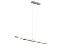 LED Pendelleuchte ODIO modern Metall Silber lang, Breite 110cm