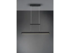 LED Pendelleuchte PAROS Schwarz dimmbar & höhenverstellbar, Breite 90cm