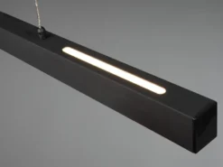 LED Pendelleuchte PAROS Schwarz dimmbar & höhenverstellbar, Breite 90cm