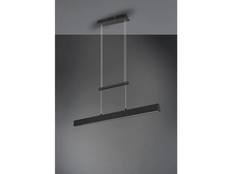 LED Pendelleuchte PAROS Schwarz dimmbar & höhenverstellbar, Breite 90cm